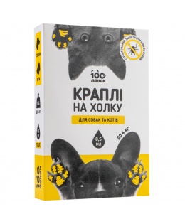 '100 лапок' краплі інсектоакарицидні для собак та котів 0,5-4 кг 0,5 мл *10