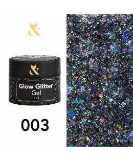 F.O.X Glow Glitter Gel 003, 5 ml