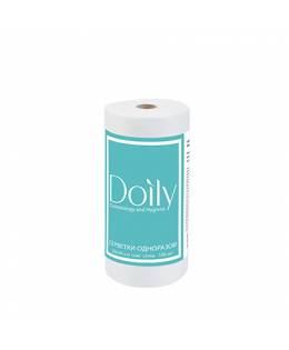 Серветки в рулоні Doily® 20х20 см (100 шт/рул) зі спанлейсу 40 г/м2 Текстура: сітка